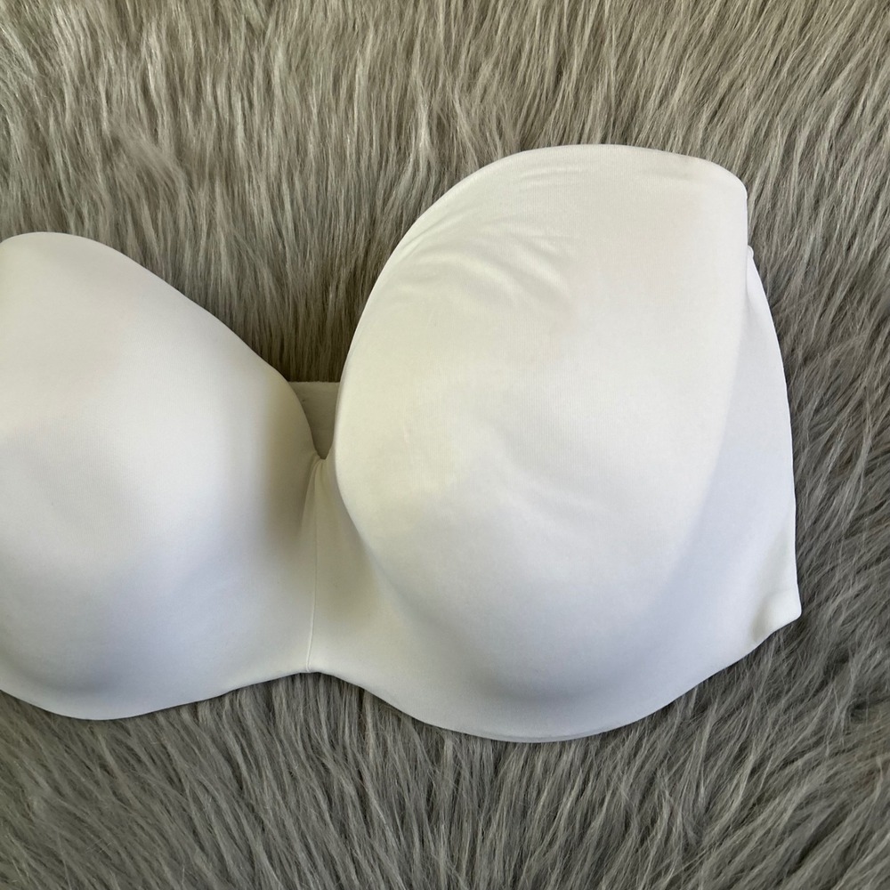 Maidenform Sweet Nothings Perfect Coverage Strapless Bra Womens Size 38DDD White - Picture 3 of 7